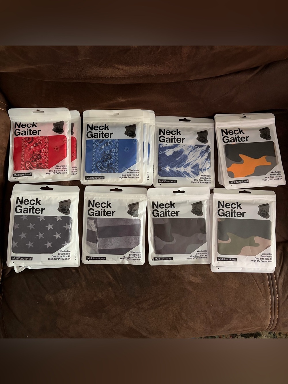 Neck Gaiter - NIP Assorted Colors (Red, Blue, White, Orange, Gray, Black, Green)